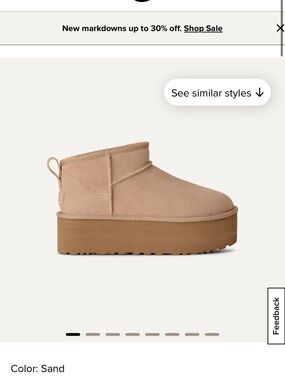 UGG Sand Platform Mini Sneaker Boot